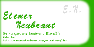 elemer neubrant business card